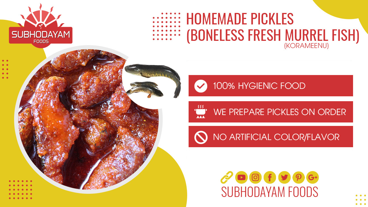 Homemade Boneless Murrel/Korameenu Fish Pickle