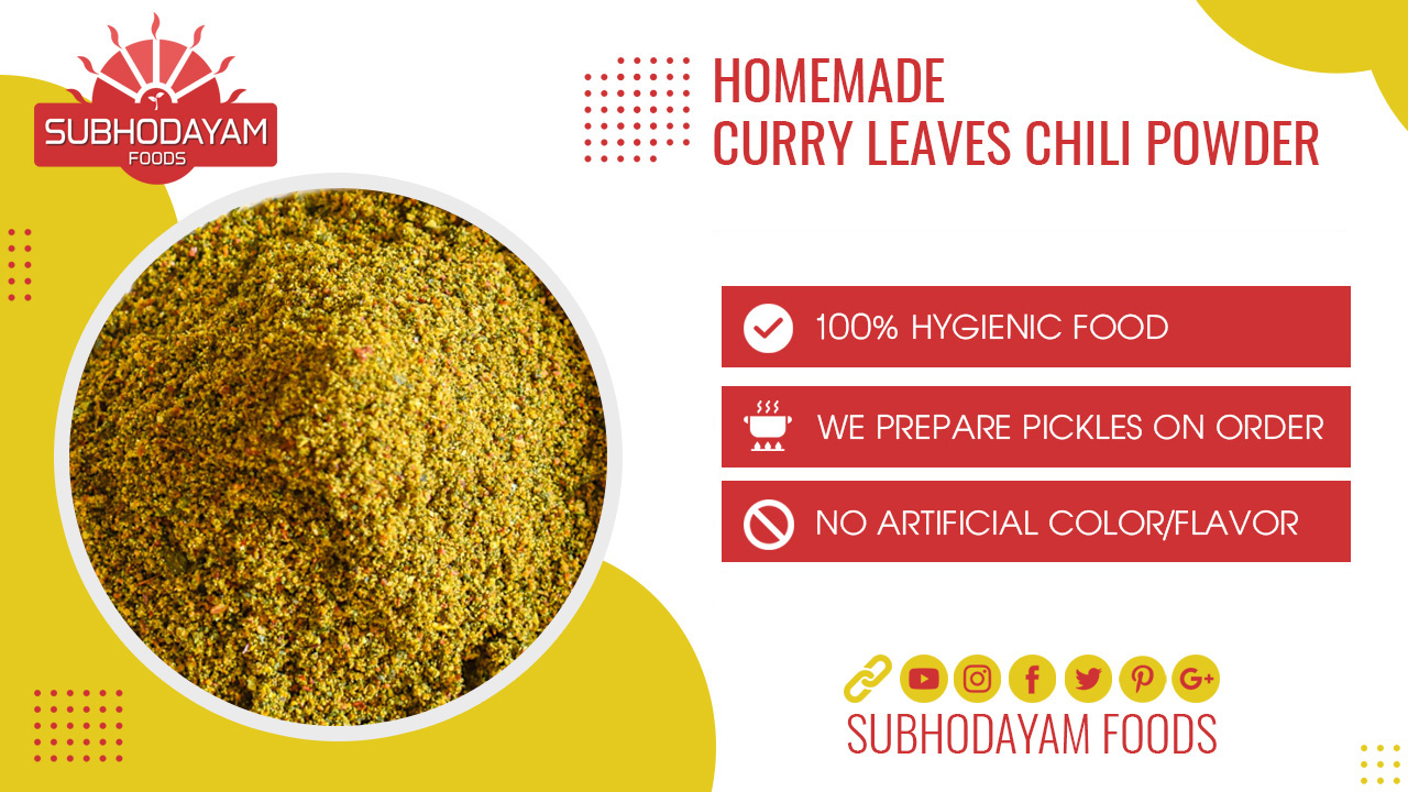 Homemade Curry Leaves Chili Powder